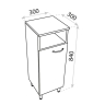 комод Lavita Basic Barato 30, белый (5900378314165)