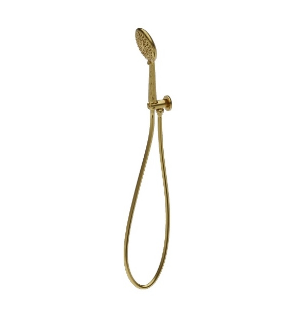 душова лійка Lavita Orion з тримачем та шлангом, brushed gold (5900378346074)