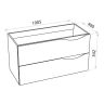 тумбочка подвесная Lavita Kolorado 1005x460x542 white (5900378314387)