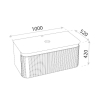 тумбочка подвесная Lavita Vermont 100 со столешницей, серая (5900378339809)