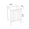 тумбочка под умывальник Lavita Mimir 60 напольная, white (5900378339830)