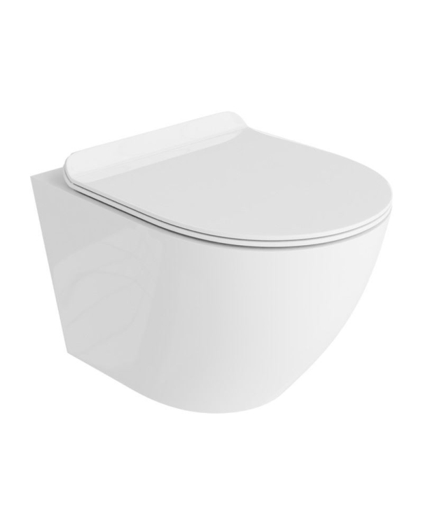 унітаз Lavita Sofi підлоговий, безободковий, з сидінням, білий (5900378332558)