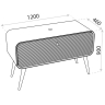 тумбочка под умывальник Lavita Augusta 120 напольная, wood black (5900378345404)