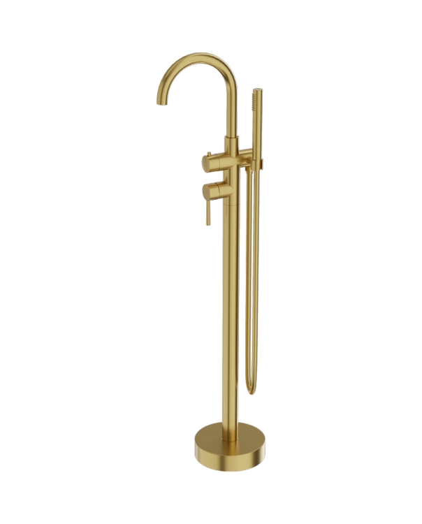 змішувач для ванни Lavita Orion окремостоящий, brushed gold (5900378357209)