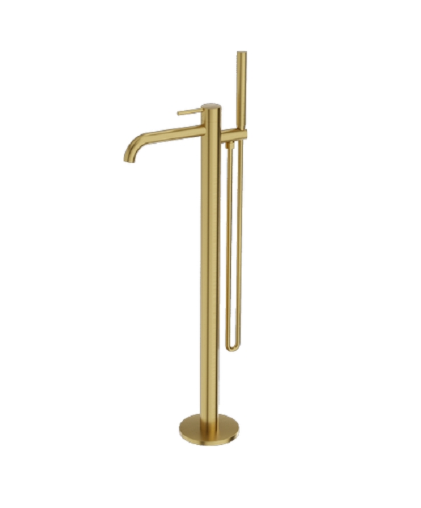 смеситель для ванны Lavita Orion отдельностоящий, brushed gold (5900378341680)