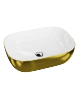умывальник Lavita Costa Gold/White 46x32,5 накладной (5900378322634)