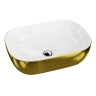 умывальник Lavita Costa Gold/White 46x32,5 накладной (5900378322634)