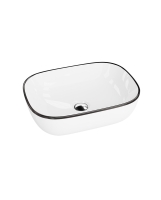 умывальник Lavita Costa Black Line 46x32,5 накладной (5900378325727)
