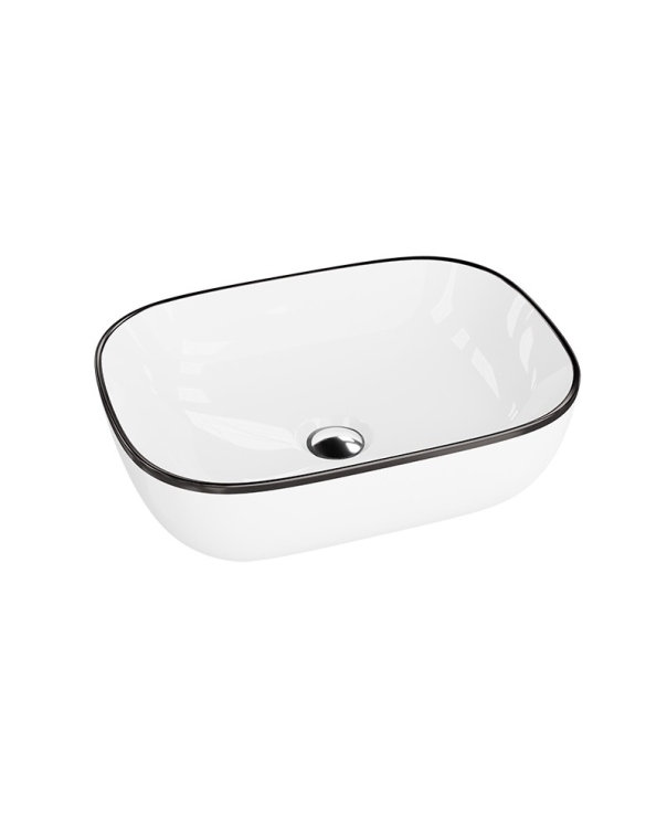 умивальник Lavita Costa Black Line 46x32,5 накладний (5900378325727)