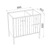 тумбочка под умывальник Lavita Mimir 90 напольная, white (5900378339847)