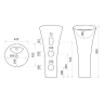 умывальник Lavita Soft 42,5x42,5x95 отдельностящий, белый (5900378308089)