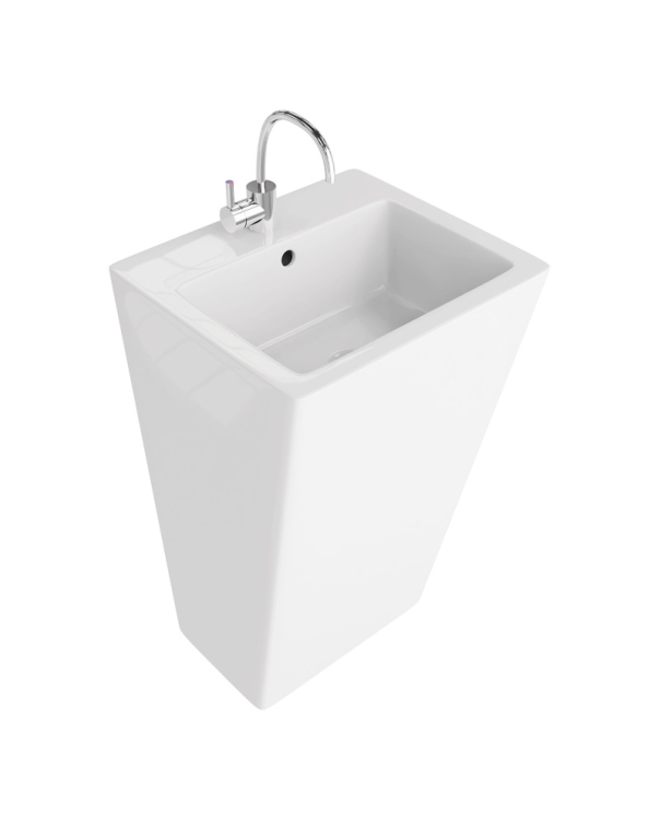 умывальник Lavita Quadro 51x45x85 отдельностящий, белый (5908211476476)