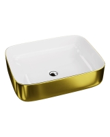 умывальник Lavita Galera Gold/White 50,5x40 накладной (5900378322597)