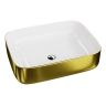 умывальник Lavita Galera Gold/White 50,5x40 накладной (5900378322597)