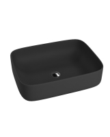 умывальник Lavita Galera Black Mat 50,5x40 накладной (5900378325949)