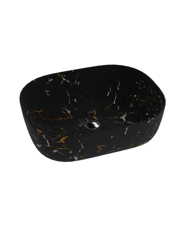 умывальник Lavita Fuego 50x38,5 накладной, черный (5900378326359)