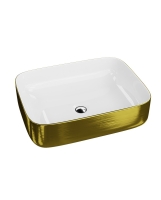 умывальник Lavita Galera Brushed Gold 50,5x40 накладной (5900378325741)