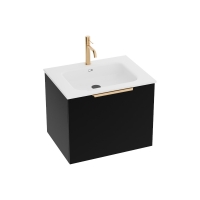 тумбочка с умывальником Lavita Oregon 60 black mat (5900378345442)