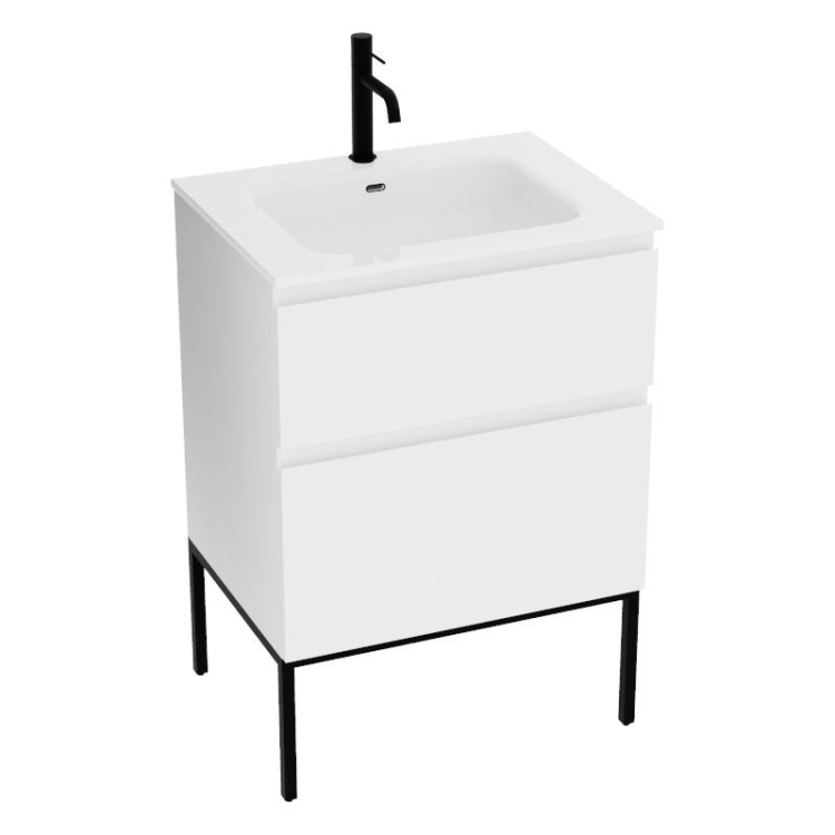 тумбочка з умивальником Lavita Topeka 60 підлогова, white (5900378345534)