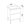 тумбочка з умивальником Lavita Topeka 60 підлогова, white (5900378345534)