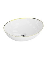 умивальник Lavita Fresa Gold Line 41,5x34x13,5 білий (5900378334378)