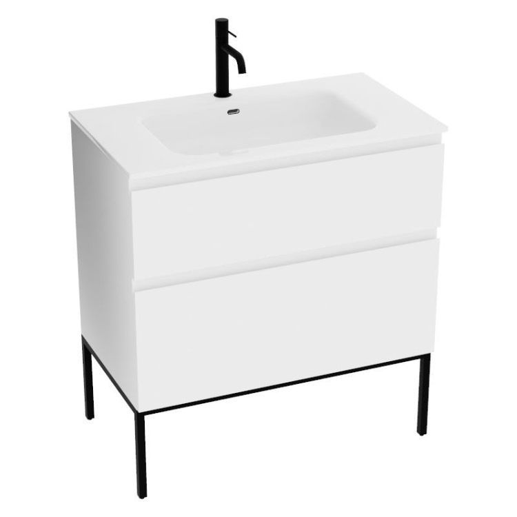тумбочка з умивальником Lavita Topeka 80 підлогова, white (5900378345541)