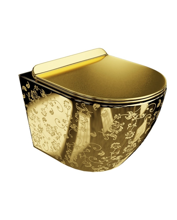 унитаз Lavita Sofi slim golden eye подвесной, сиденье дюропласт, без ободка (5900378326526)