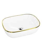 умывальник Lavita Costa With Gold Line 46x32,5 накладной (5900378325116)