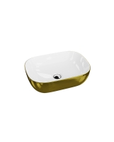 умывальник Lavita Costa Brushed Gold 46x32,5 накладной (5900378325758)